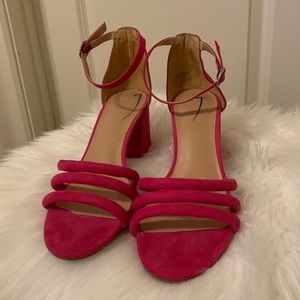 Hot Pink Block Heels size 7